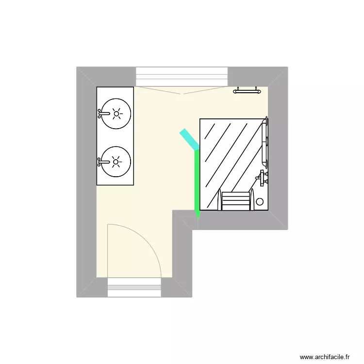 deschamps sdb modifi&eacute;e. Plan de 