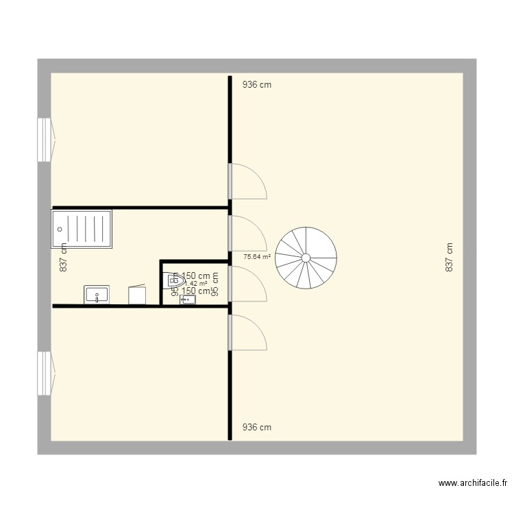 etage. Plan de 0 pièce et 0 m2