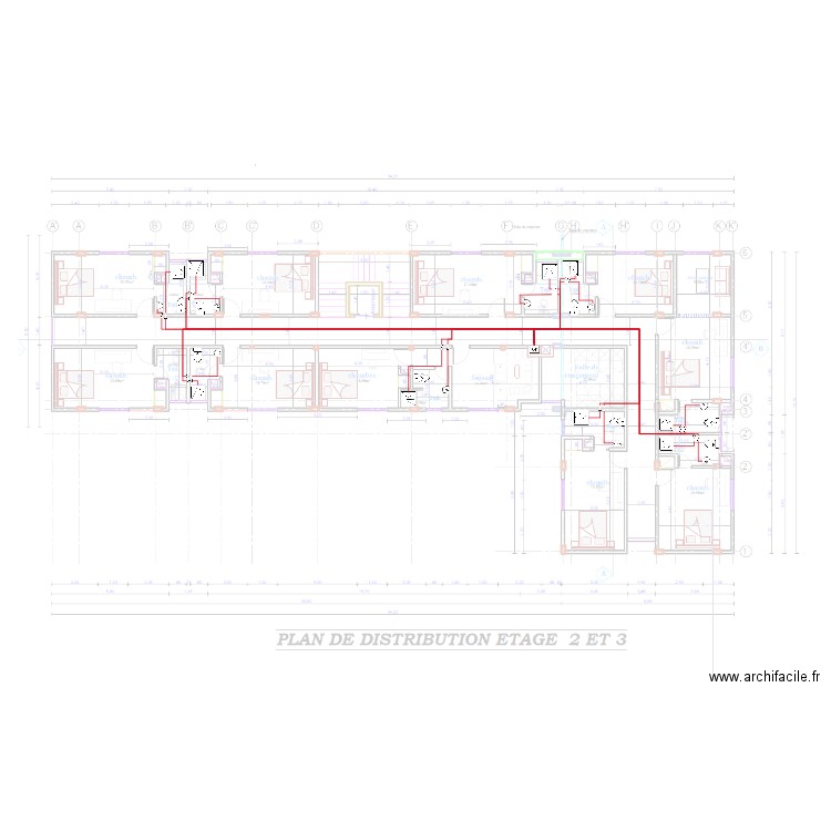 Eau chaude Etage 2 HOTEL KRIBI. Plan de 0 pièce et 0 m2