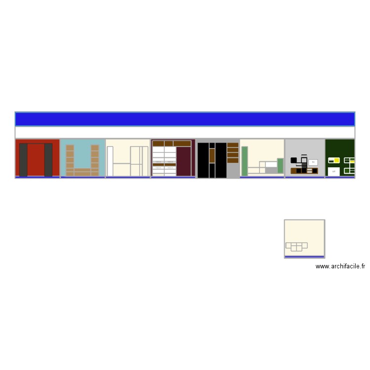 Alcove salon KUB. Plan de 0 pièce et 0 m2