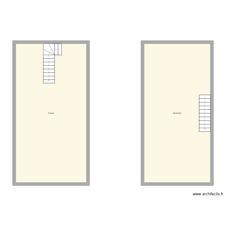 Croquis CHRISTOPHE cave et grenier. Plan de 0 pièce et 0 m2