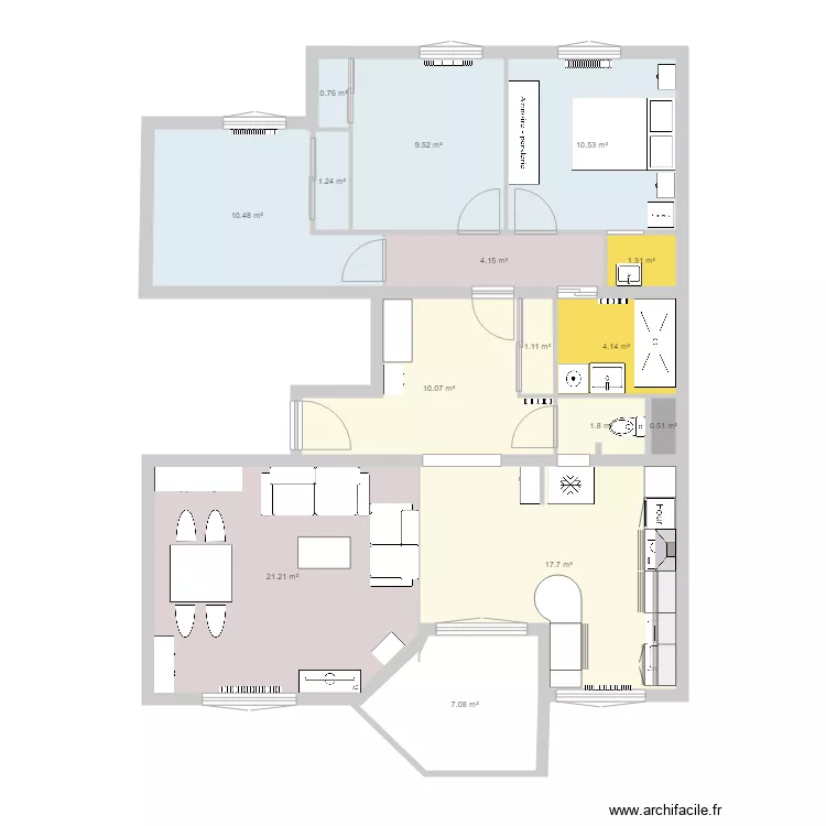 cuisine Ste Foy calpinage. Plan de 