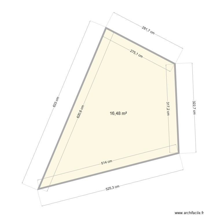 BOUYAT. Plan de 1 pièce et 16 m2