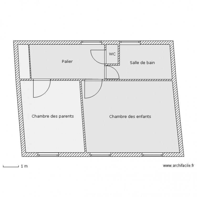1er étage - Sdb au Sud. Plan de 0 pièce et 0 m2