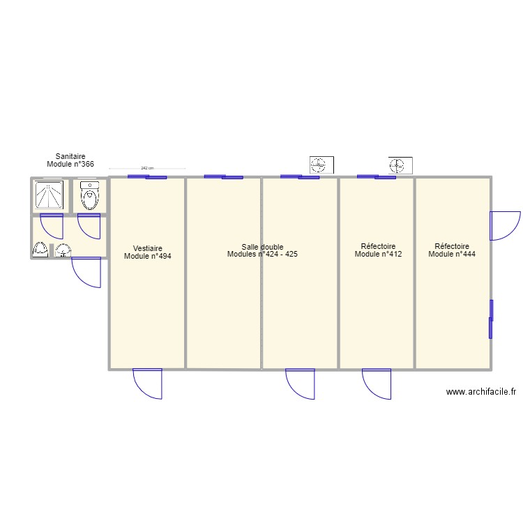 Base Vie VALENTIN CONSTRUCTION St Vulbas. Plan de 8 pièces et 76 m2