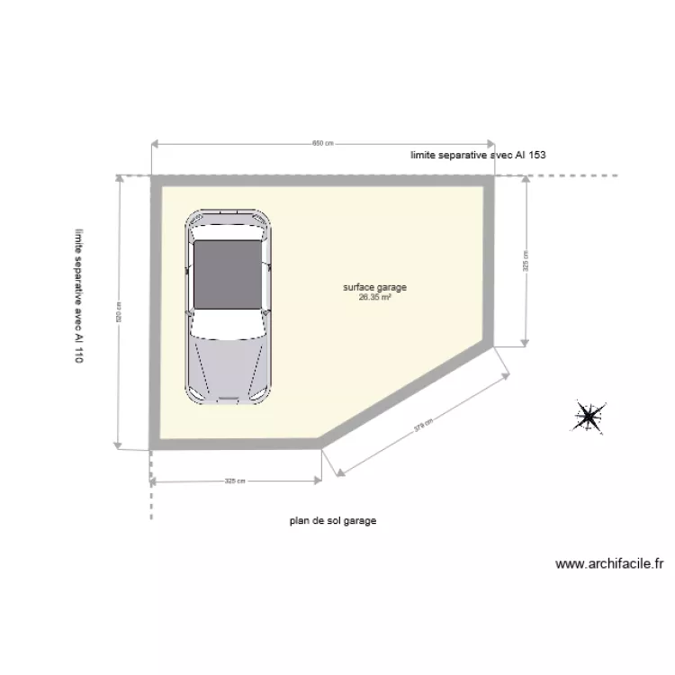 garage voiture. Plan de 