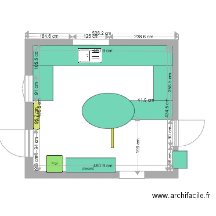 cuisine Didier. Plan de 0 pièce et 0 m2