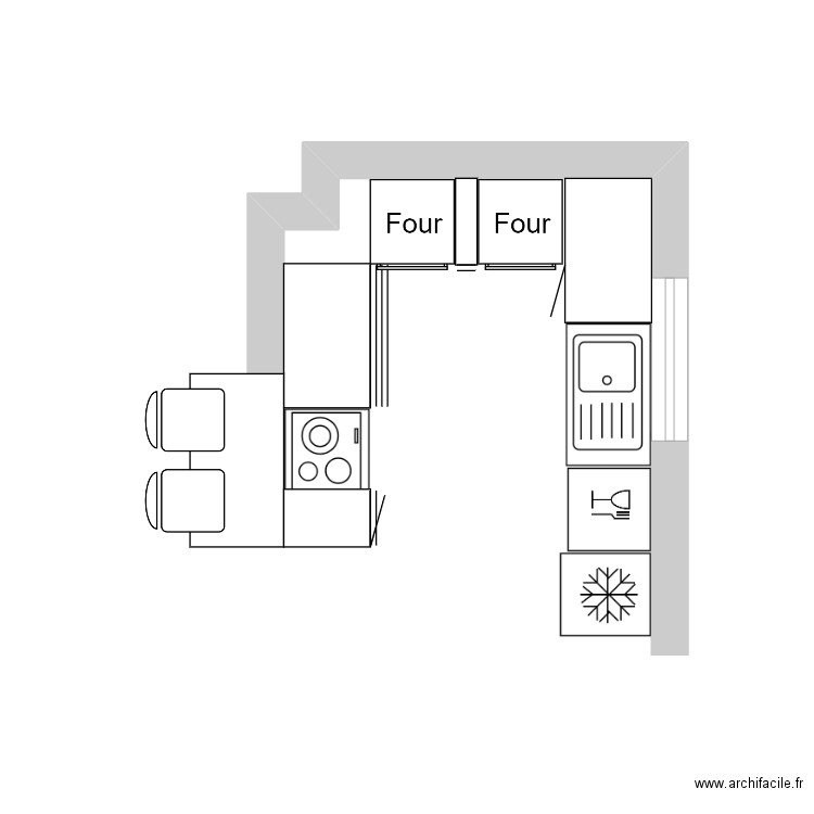 cuisine - plan 1. Plan de 0 pièce et 0 m2