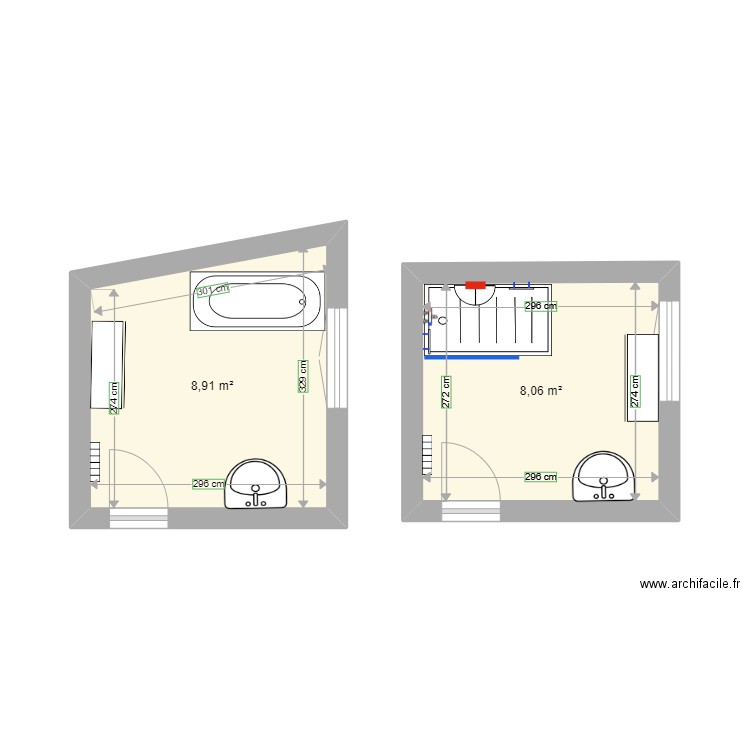 GOURDON JOSEPH. Plan de 2 pièces et 17 m2