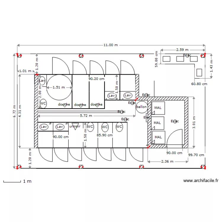 sanitaire 2013 dimensions. Plan de 