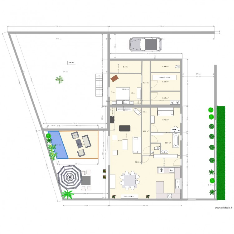 plan veore revu RDC apres refus mairie. Plan de 0 pièce et 0 m2