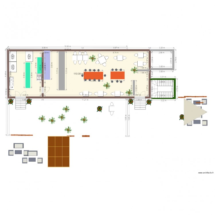 4 SAISONS STRUCTURE 2 rez de chaussée. Plan de 0 pièce et 0 m2