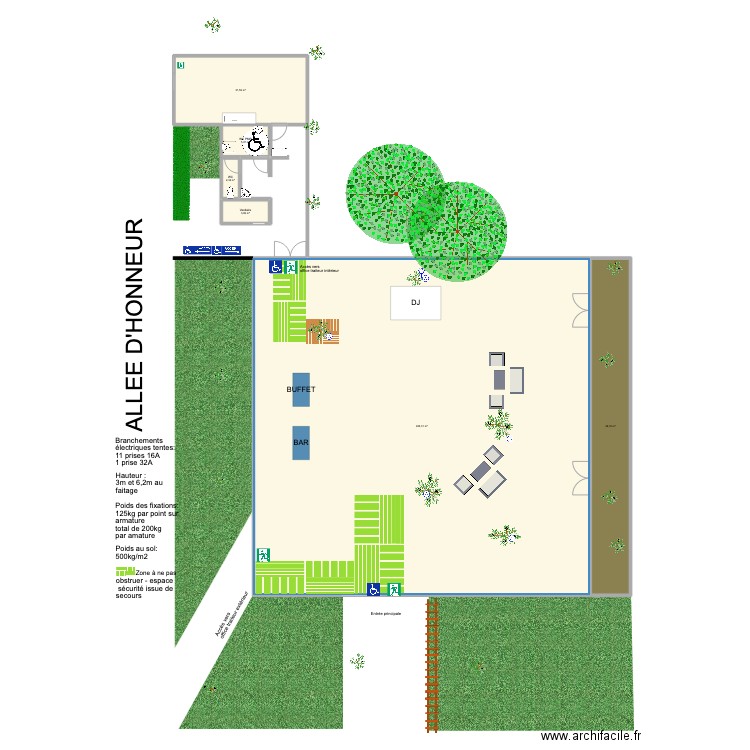 Soirée L&P. Plan de 6 pièces et 489 m2