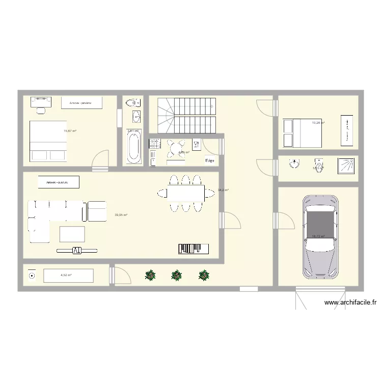Maison Diamniadio 150 m2. Plan de 