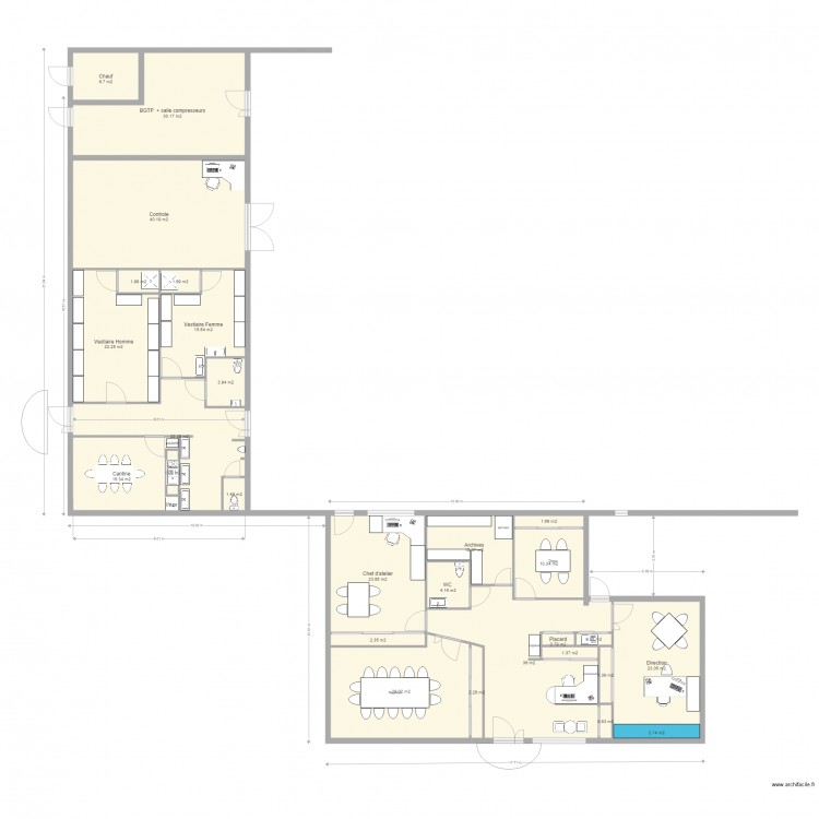 projet du 18 02 2016 dispo bureau. Plan de 0 pièce et 0 m2