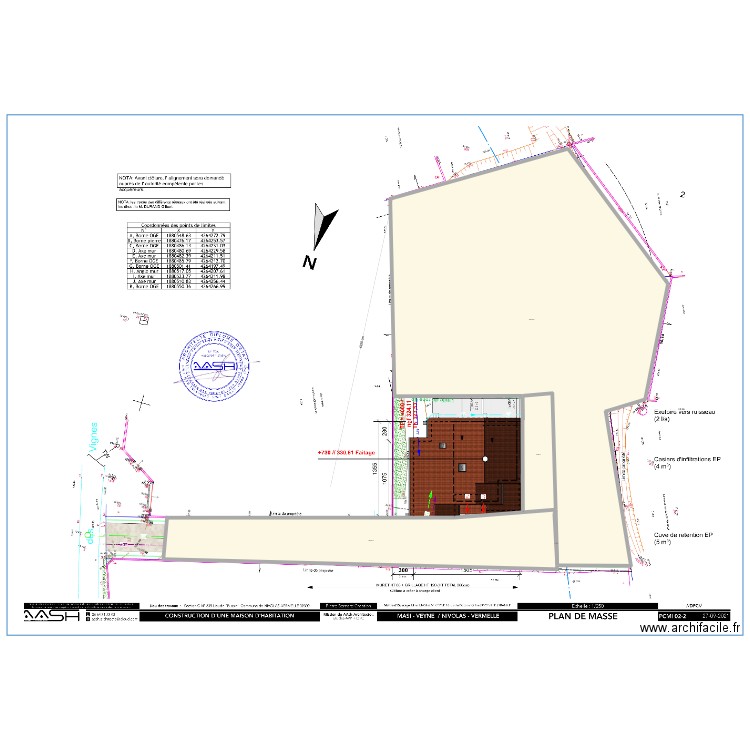 Plan de masse2. Plan de 4 pièces et 1758 m2