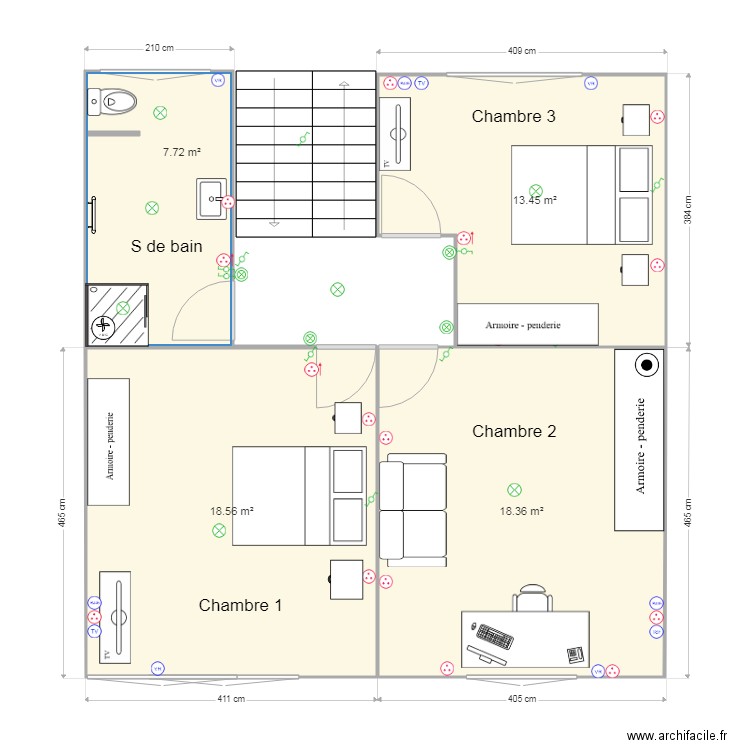 etage. Plan de 0 pièce et 0 m2