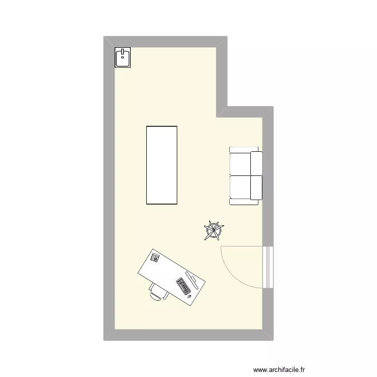 bureau cabinet. Plan de 