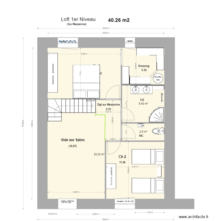 Loft 1 Niveau, Modifications/Mezzanine 3.. . Plan de 0 pièce et 0 m2