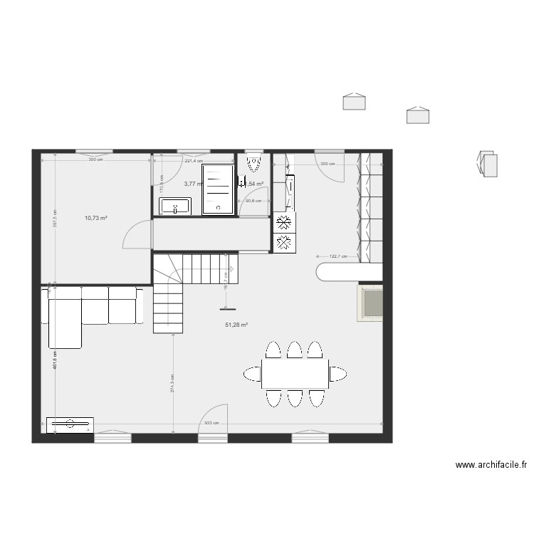 MAISON GENEVIVIEVE RDC V1. Plan de 0 pièce et 0 m2