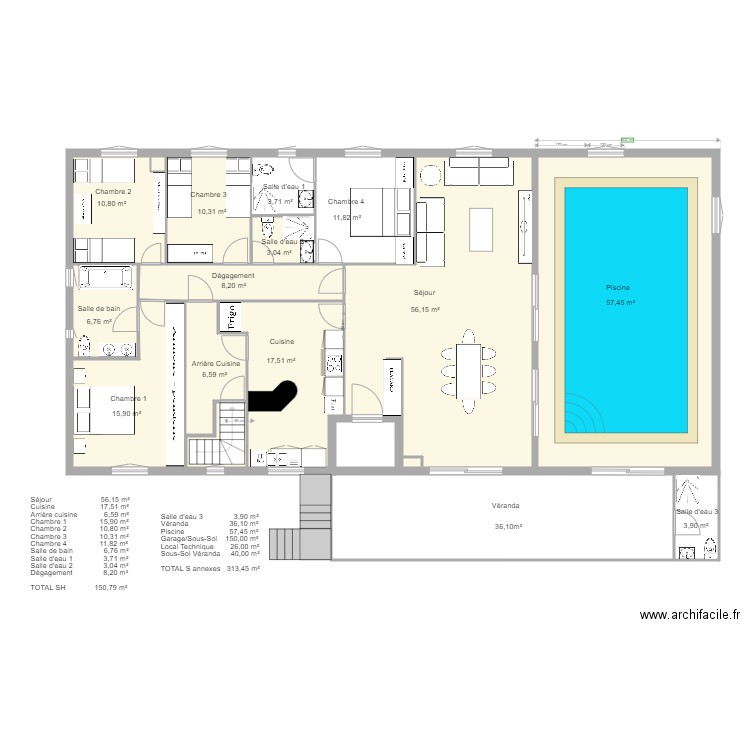 suite parentale 18 01 2020. Plan de 0 pièce et 0 m2