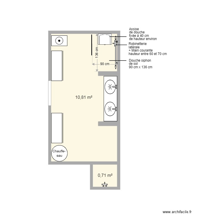 Pibourdin SDB projet 2. Plan de 0 pièce et 0 m2
