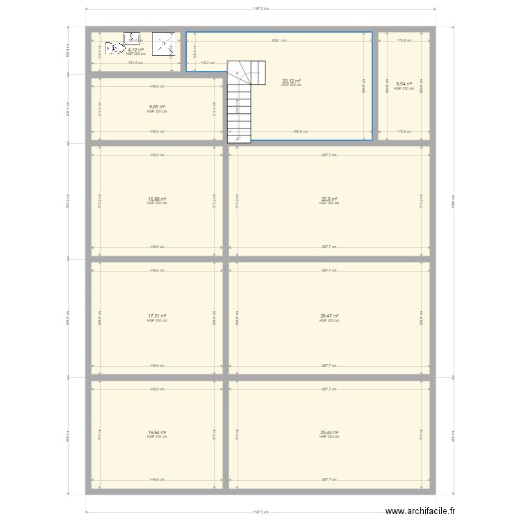 plan f2 mitoyens. Plan de 0 pièce et 0 m2