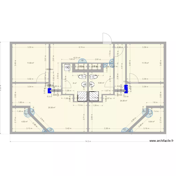 NEW 25 v2 roof. Plan de 