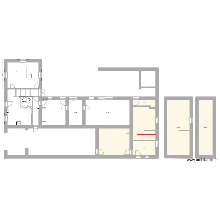 maison1. Plan de 7  et 172 m²