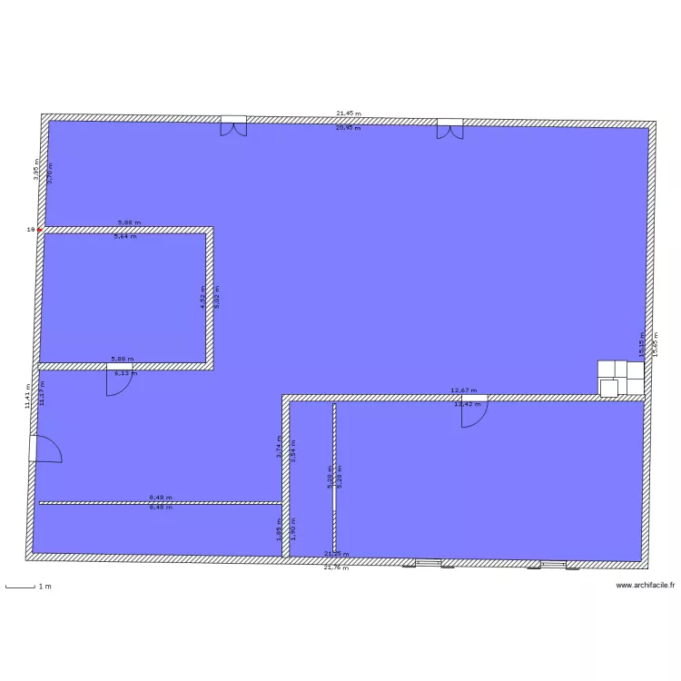 RDC SEJOUR CUISINE WC. Plan de 