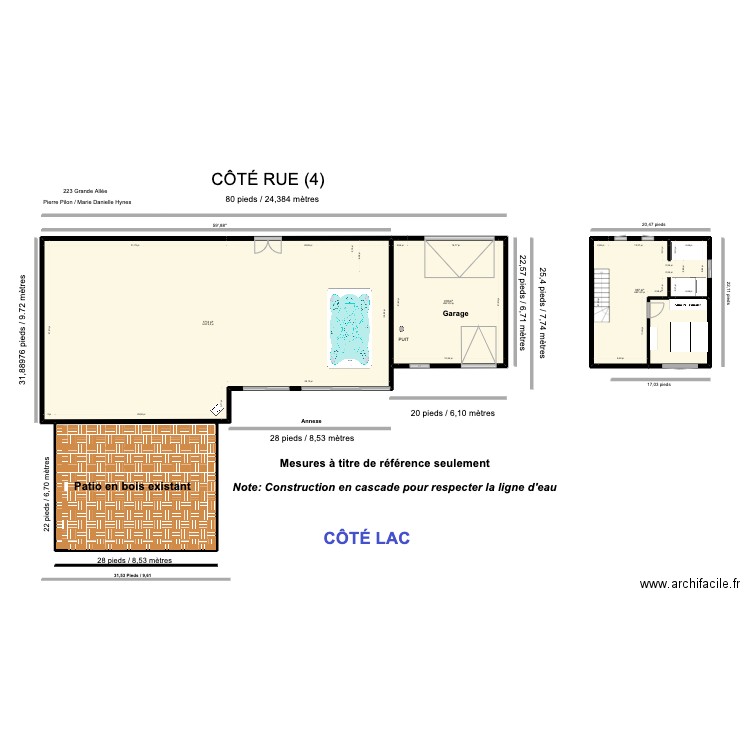 Chalet premier plancher (4). Plan de 4 pièces et 237 m2