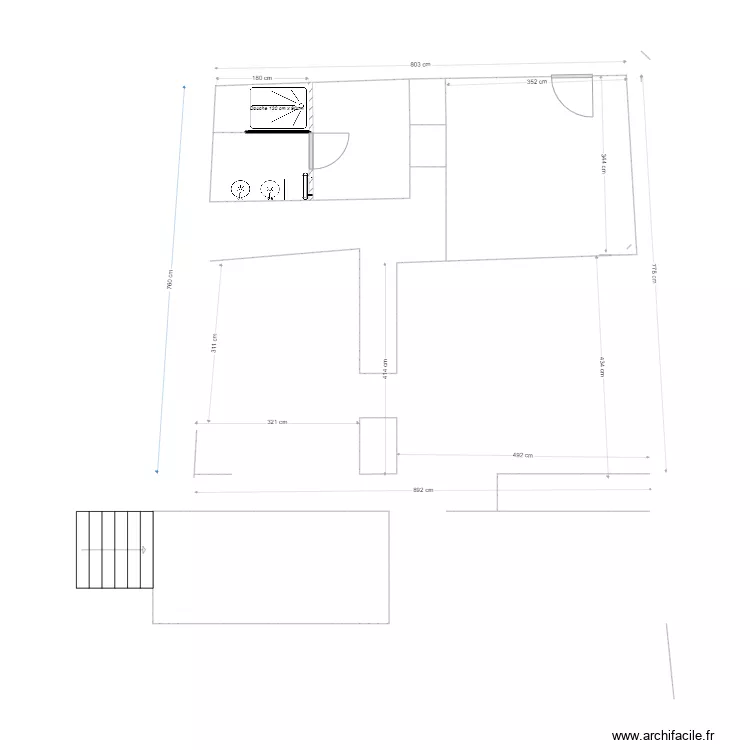 Rez de Chauss&eacute;e. Plan de 