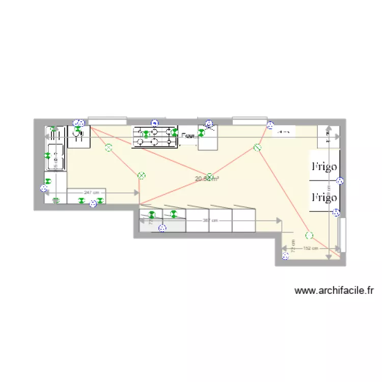 cuisine public. Plan de 