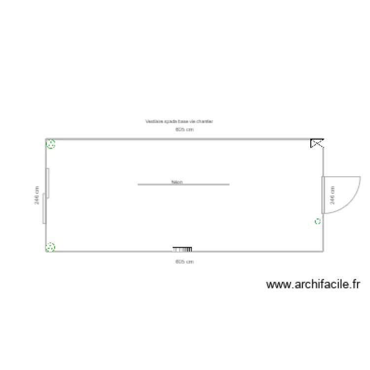 Vestiaire spada hotel des d&eacute;pots. Plan de 