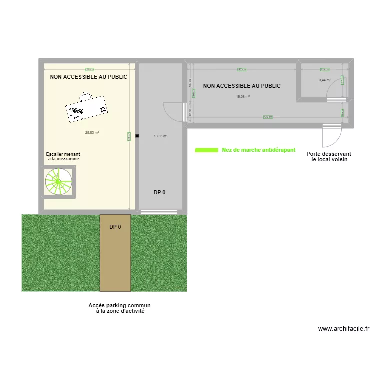 Yes2TheDress accès mezzanine. Plan de Yes2TheDress accès mezzanine. Plan de