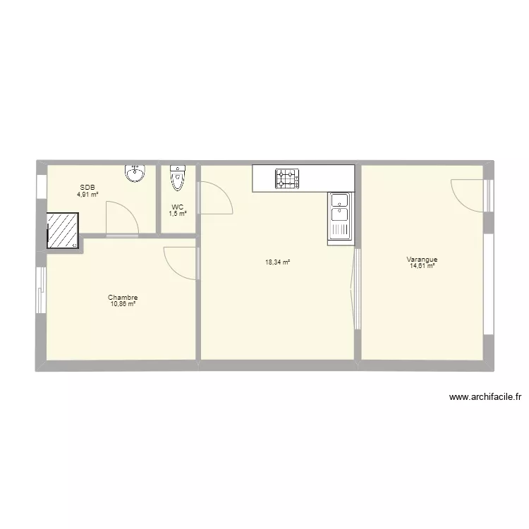Plan Appartement Cul de Sac. Plan de 