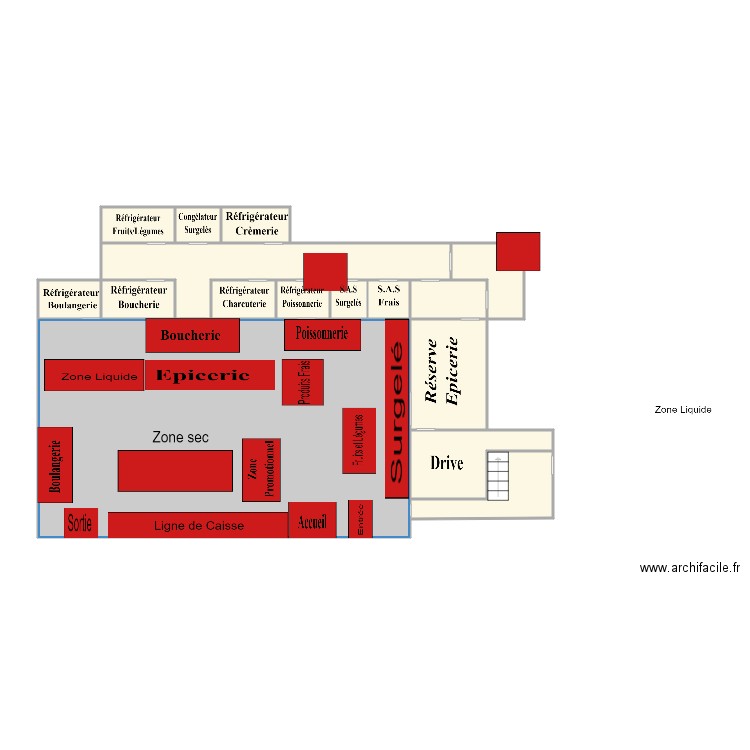 Intermarché - Plan 16 pièces 100 m2 dessiné par soule-37