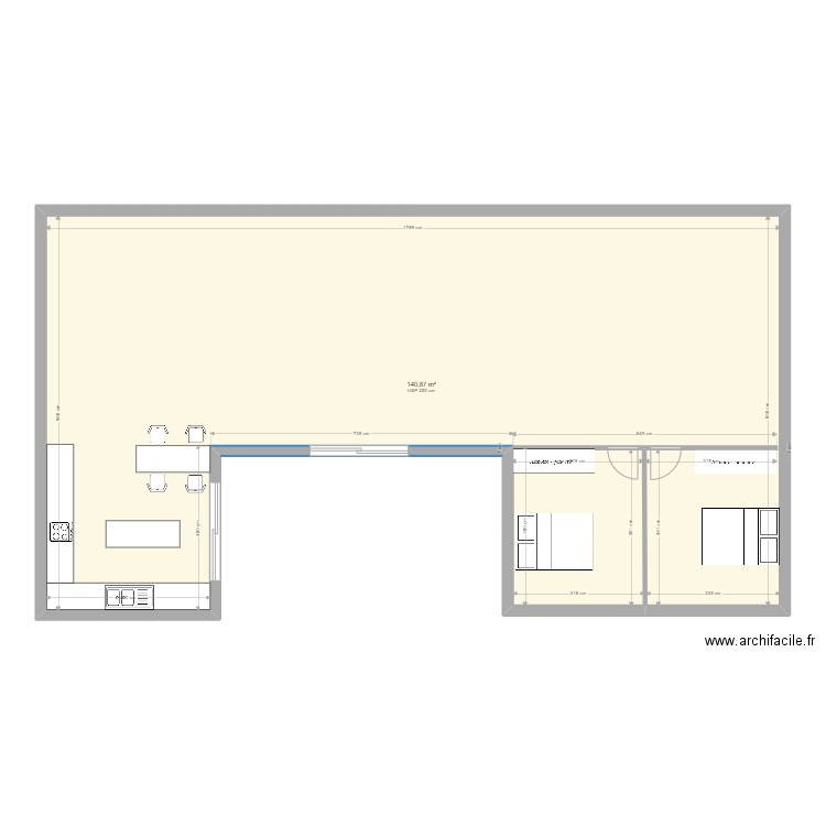 TURBANT. Plan de 1 pièce et 141 m2