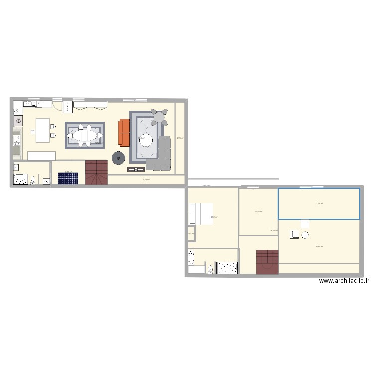 grange. Plan de 0 pièce et 0 m2