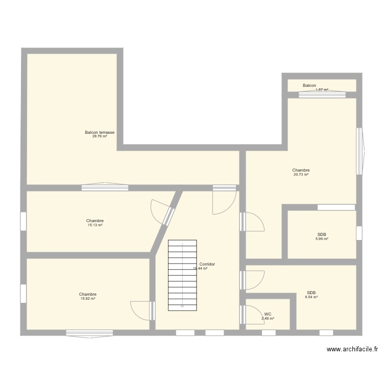 Etage V2. Plan de 0 pièce et 0 m2