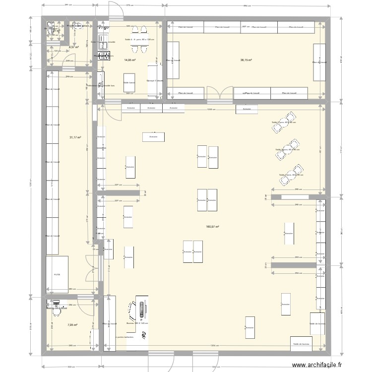 CHAVANOZ PROJET. Plan de 7 pièces et 257 m2