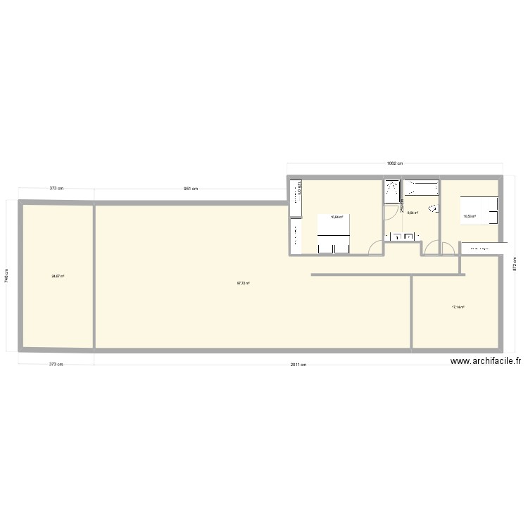 estry 2. Plan de 6 pièces et 175 m2