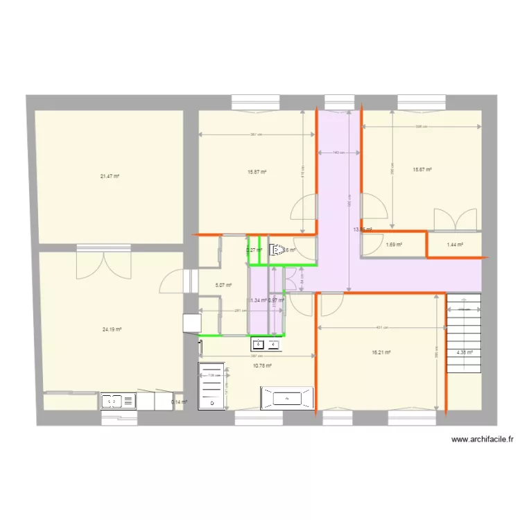 plan Cloisons étage. Plan de plan Cloisons étage. Plan de