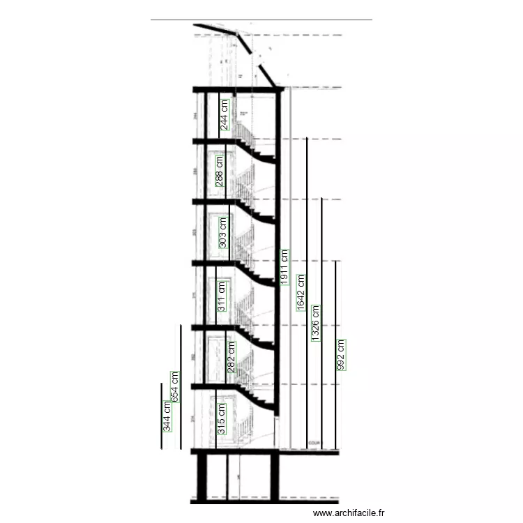 escalier mesures exactes. Plan de 