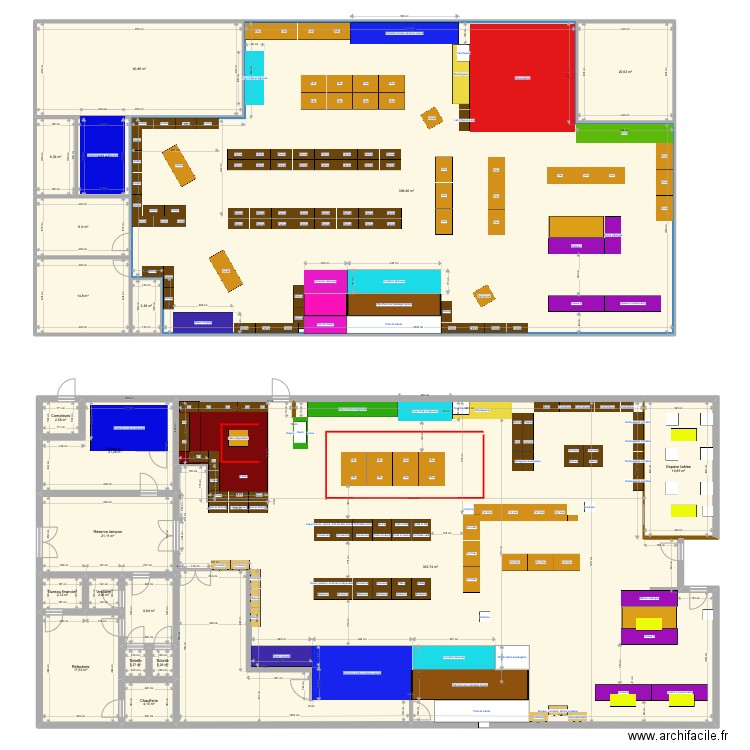 Magasin Saint-Georges Lucas 19 novembre 2022. Plan de 20 pièces et 850 m2