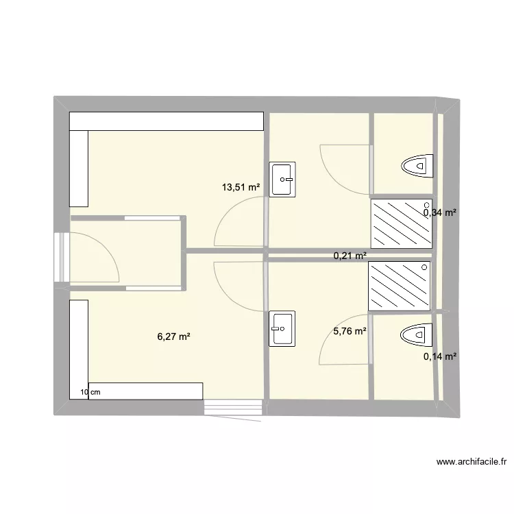 Via Juris vestiaires. Plan de 