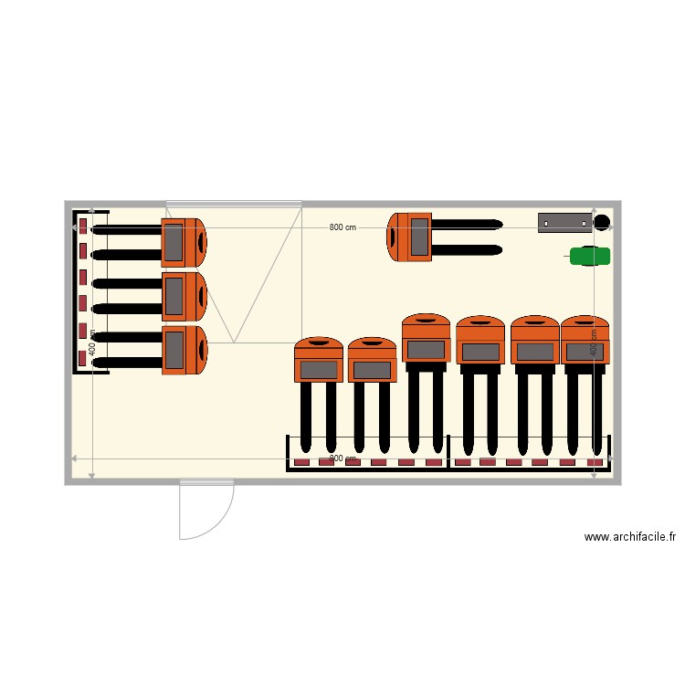 Salle de Charge CLEURIE Version 8m. Plan de 0 pièce et 0 m2