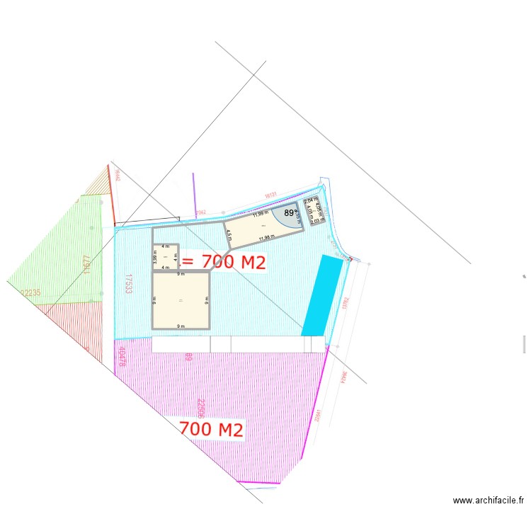 KEDUNGU 5. Plan de 4 pièces et 159 m2