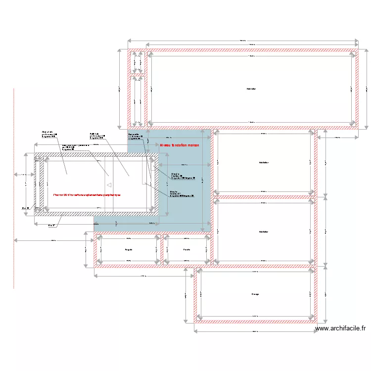 Plan Gary implantation piscine. Plan de 