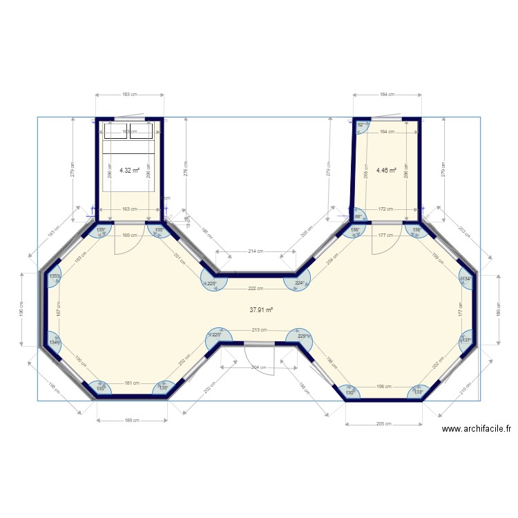 kota double 16 avec 2 extensions sauna. Plan de 0 pièce et 0 m2